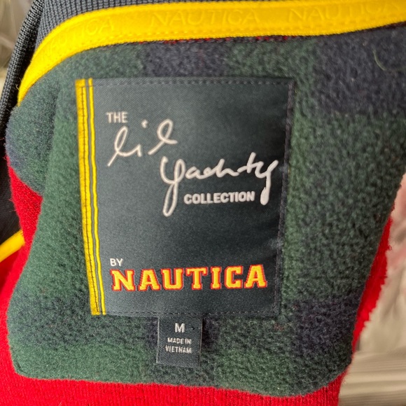 Nautica x Lil Yachty Collaboration Shearling Colorblock Varsity Jacket. - Picture 2 of 3